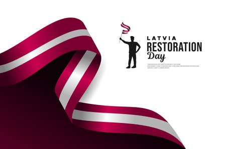 Latvia Restoration Day Vector Designのイラスト素材