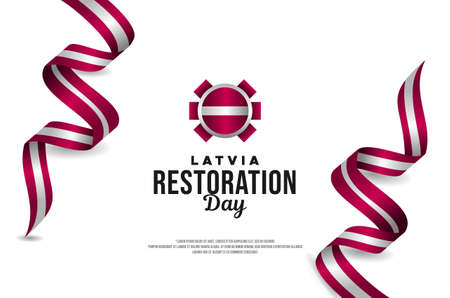 Latvia Restoration Day Vector Designのイラスト素材