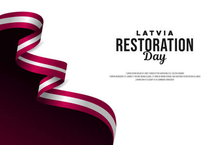 Latvia Restoration Day Vector Designのイラスト素材