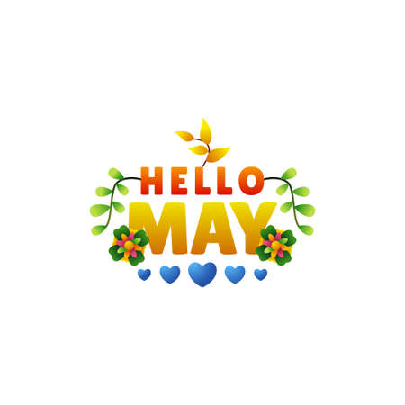 Hello May Vector Design Templateのイラスト素材