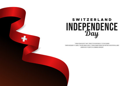 Switzerland Independence Day Illustration Designのイラスト素材