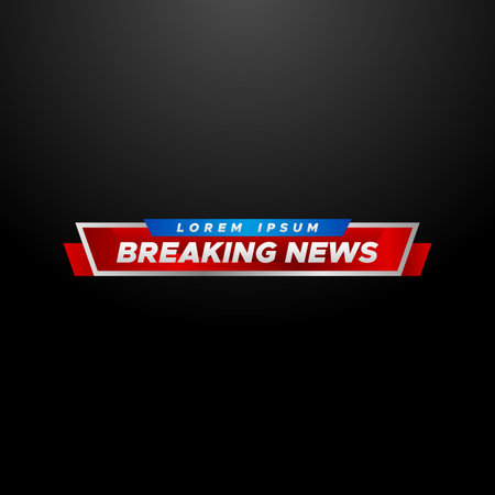 Breaking News Badge Design for Mediaのイラスト素材
