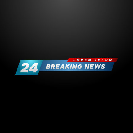Breaking News Badge Design for Mediaのイラスト素材