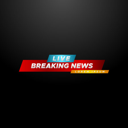 Breaking News Badge Design for Mediaのイラスト素材