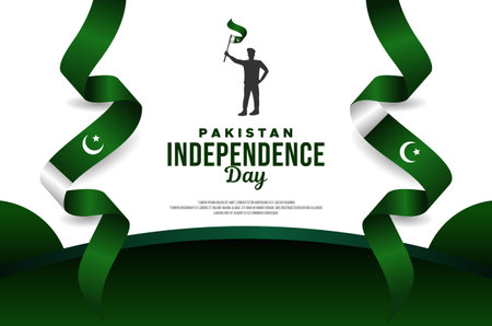 Pakistan Independence Day Banner Designのイラスト素材