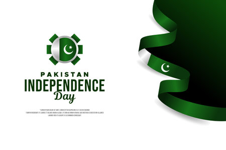 Pakistan Independence Day Banner Designのイラスト素材