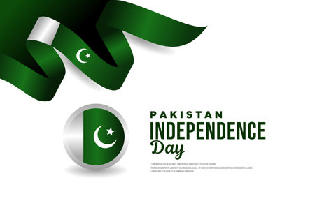 Pakistan Independence Day Banner Designのイラスト素材