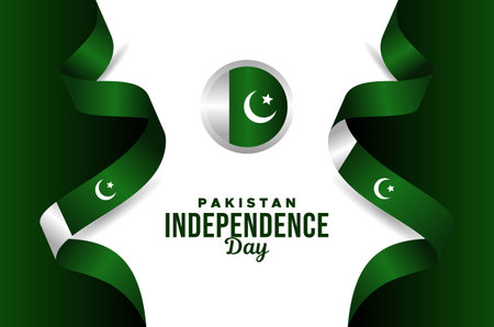 Pakistan Independence Day Banner Designのイラスト素材