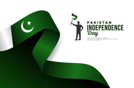 Pakistan Independence Day Banner Designのイラスト素材