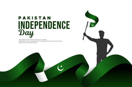 Pakistan Independence Day Banner Designのイラスト素材