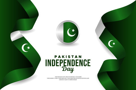 Pakistan Independence Day Banner Designのイラスト素材