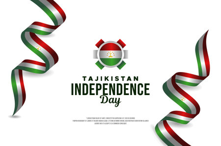 Tajikistan Independence Day Celebration Designのイラスト素材