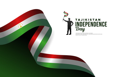 Tajikistan Independence Day Celebration Designのイラスト素材