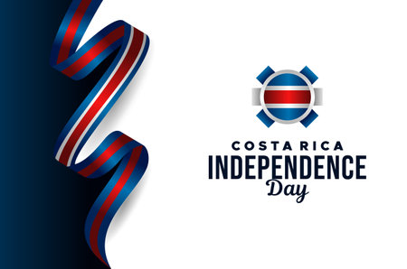 Costa Rica Independence Day Celebration Designのイラスト素材