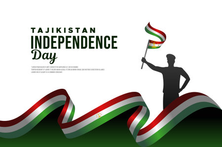 Tajikistan Independence Day Celebration Designのイラスト素材