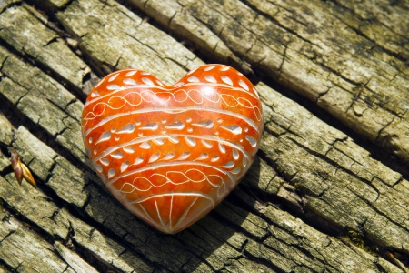 red stone Heartの写真素材