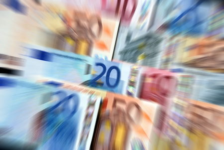 European currency - Close-up from European euro banknotes  の写真素材