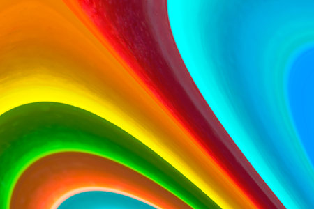 Brilliant colors - Rainbow colors on a glossy surface  Abstract design の写真素材