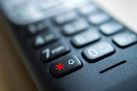 A close up of a telephone