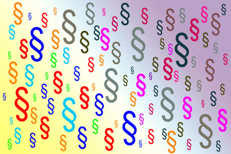 Paragraph sign on colorful toned