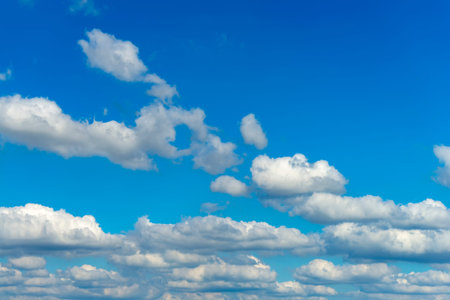 White clouds and blue sky