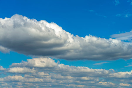 White clouds and blue sky