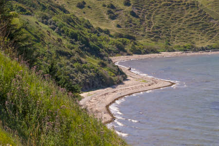 Limfjord beach landscape in Denmarkの写真素材