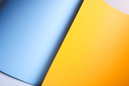 Abstract orange-blue background, paper texture.