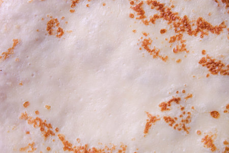 Texture of thin pancake close-up.の写真素材