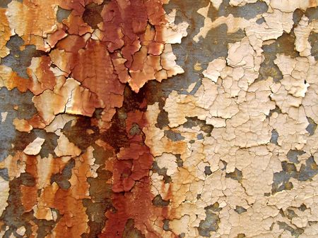peeling rusty paintの写真素材