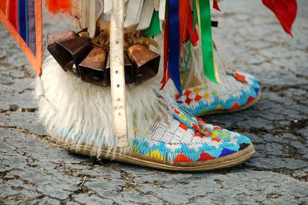 colorful Native American bootsの写真素材