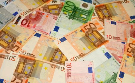 Cash of euro banknotes. I will be very pleased if you tell me where you are to place this photo.Thank you!の写真素材