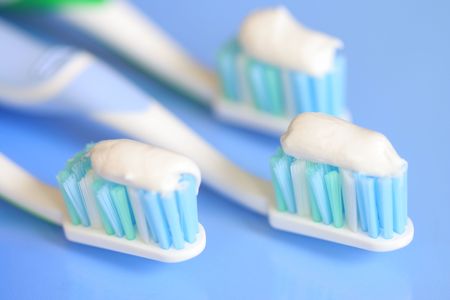 close-up of toothbrushの写真素材