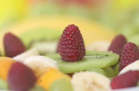 Close-up of fresh raspberryの写真素材
