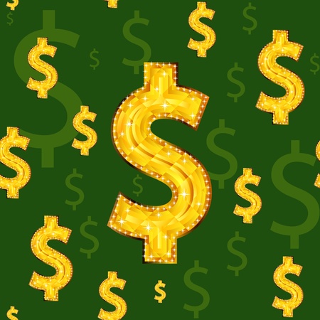 Seamless background with dollar signs. のイラスト素材