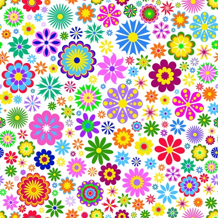 Illustration of  colorful flower on white background  のイラスト素材