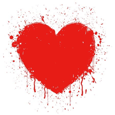 Vector illustration of  abstract grunge heartのイラスト素材