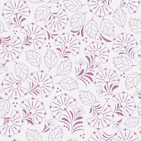 illustration of seamless pattern with abstract flowers.Floral backgroundのイラスト素材