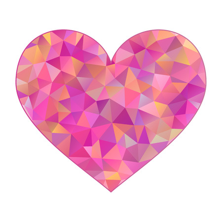 Vector illustration of abstract  heart isolated on white backgroundのイラスト素材