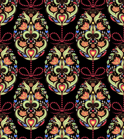 Vector illustration of seamless pattern with easter eggsのイラスト素材