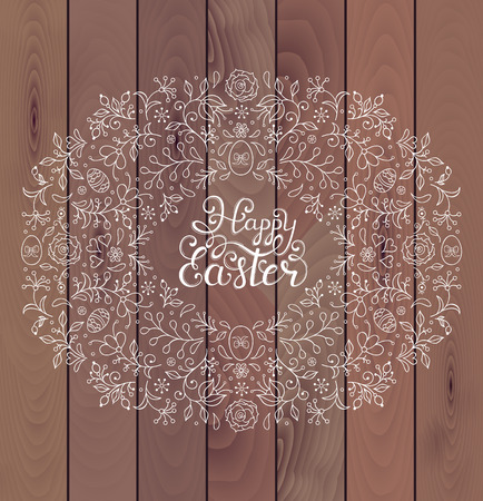 floral easter frameのイラスト素材