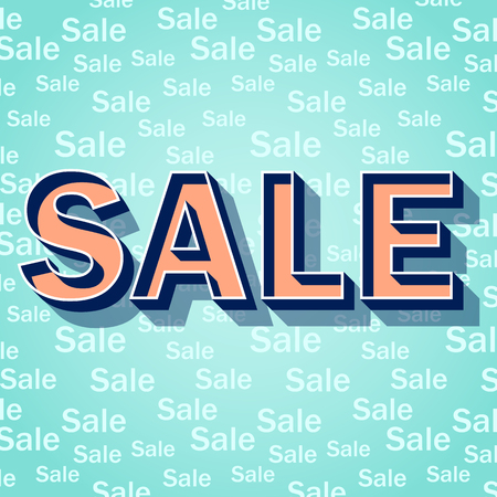 A word sale on blue background.のイラスト素材