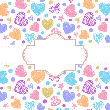 Colorful invitation cardのイラスト素材