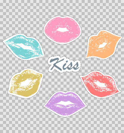 prints of female lipsのイラスト素材
