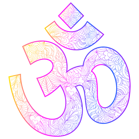 om symbol on white backgroundのイラスト素材