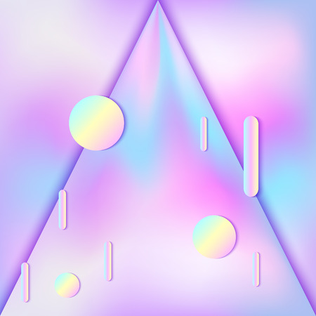 Vector illustration of colorful abstract holographic background.のイラスト素材