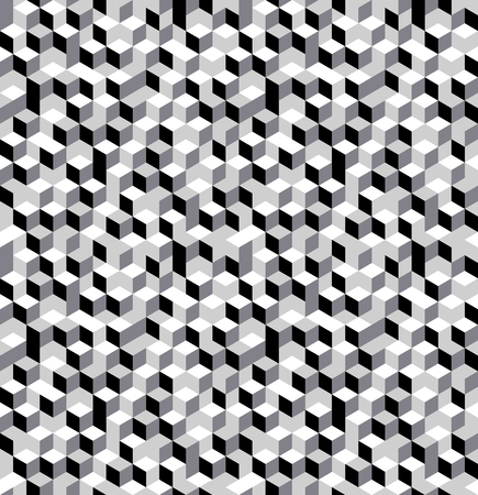 Vector illustration of isometric cubes seamless patternのイラスト素材