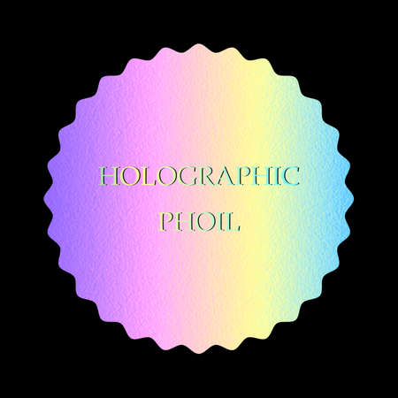 A Vector illustration of holographic foil on black background.のイラスト素材