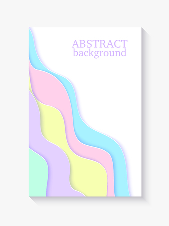 Vector illustration of 3d paper art background.Template for your designのイラスト素材