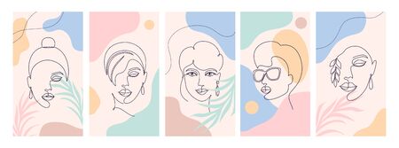 Collection of covers for social mediaのイラスト素材